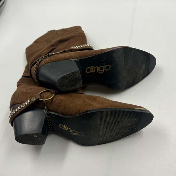 Dingo Boots Suede Feel Size 8 Woman Brown - Picture 4 of 4